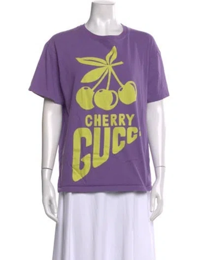 Pre-owned Gucci 2022 Graphic Print T-shirt In Purple