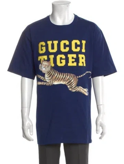 Pre-owned Gucci 2022 Interlocking G Logo T-shirt W/ Tags In Blue