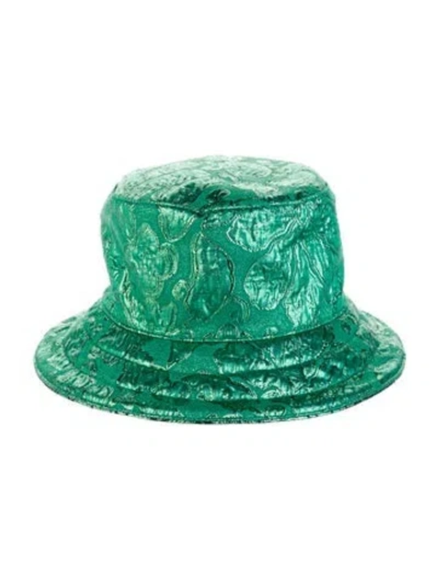 Pre-owned Gucci 2022 Lamé Jacquard Reversible Bucket Hat