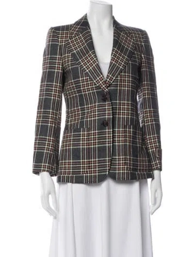 Pre-owned Gucci 2022 Linen Blazer In Blue
