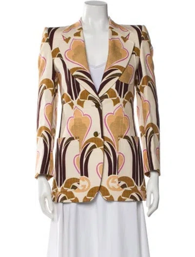Pre-owned Gucci 2022 Linen Blazer In Neutral