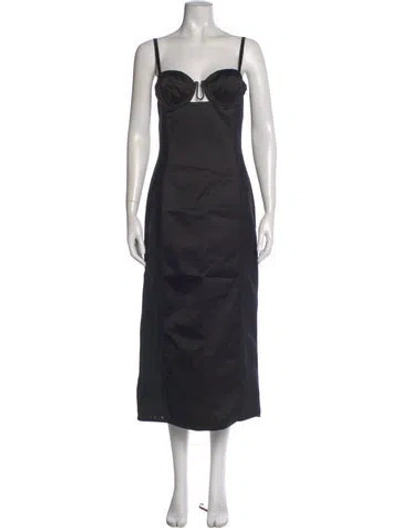 Pre-owned Gucci 2022 Midi Length Dress In Black