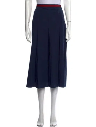 Pre-owned Gucci 2022 Midi Length Skirt In Blue
