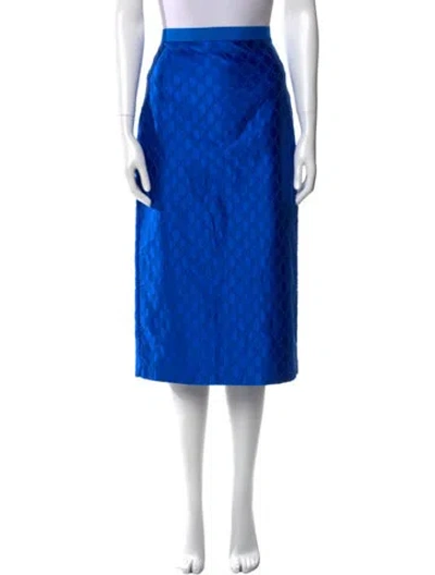 Pre-owned Gucci 2022 Midi Length Skirt In Blue