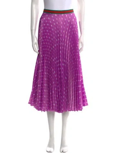 Pre-owned Gucci 2022 Midi Length Skirt In Purple