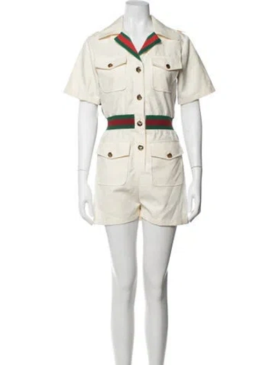 Pre-owned Gucci 2022 Patterned Romper In Neutrals
