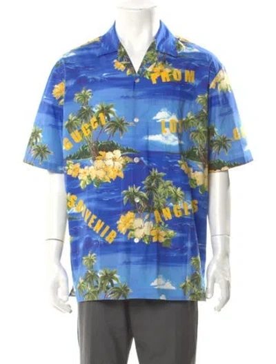 Pre-owned Gucci 2022 Printed Shirt In Blue