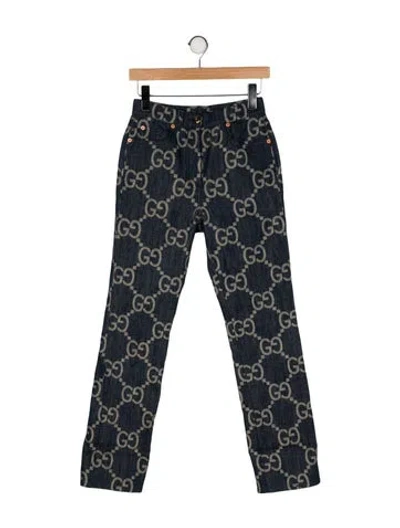 Pre-owned Gucci 2022 Straight Leg Jeans In Blue