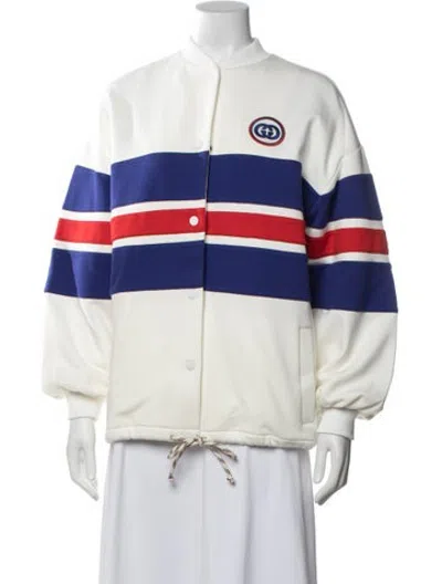 Pre-owned Gucci 2022 Striped Bomber Jacket W/ Tags In Multicolor