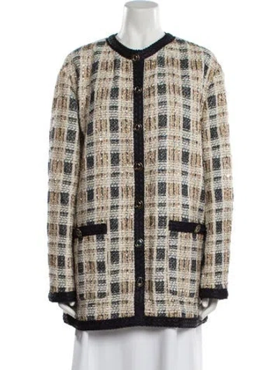 Pre-owned Gucci 2022 Tweed Pattern Evening Jacket W/ Tags