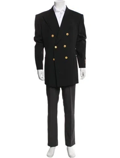 Pre-owned Gucci 2022 Web Accent Blazer In Black