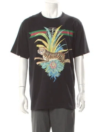 Pre-owned Gucci 2022 Web Accent T-shirt In Black