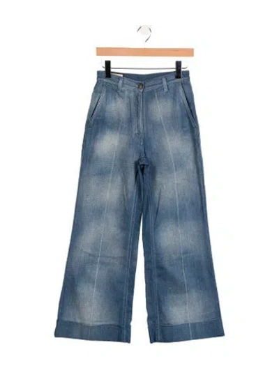 Pre-owned Gucci 2022 Wide Leg Jeans In Blue