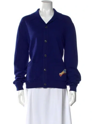 Pre-owned Gucci 2022 Wool Cardigan Sweater In Blue