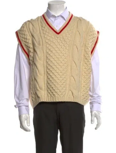 Pre-owned Gucci 2022 Wool Sweater Vest In Neutrals