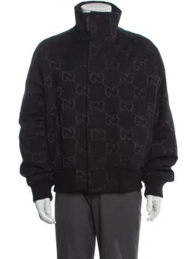 Pre-owned Gucci 2023 2023 Jumbo Gg Windbreaker Windbreaker In Black