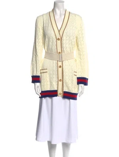 Pre-owned Gucci 2023 Colorblock Pattern Sweater W/ Tags In Yellow
