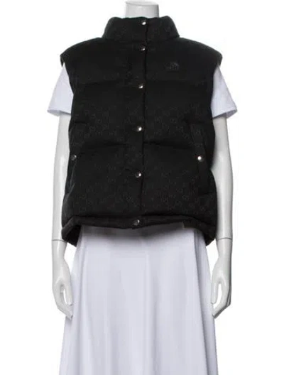 Pre-owned Gucci 2023 Down Puffer Vest In Black/grey