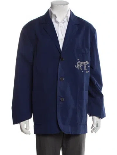 Pre-owned Gucci 2023 Embroidered Accent Sport Coat W/ Tags In Blue