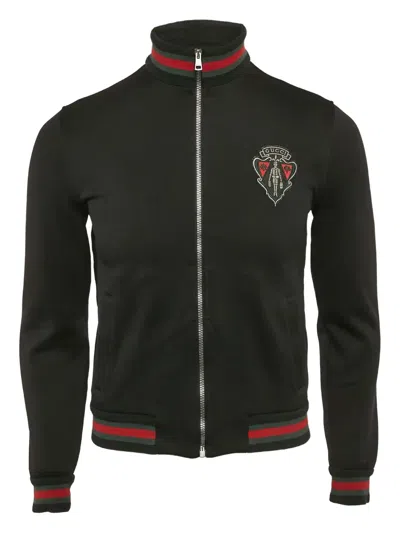 Pre-owned Gucci 2023 Equestrian-emblem Jacket In Black
