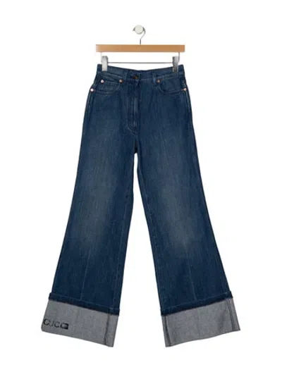 Pre-owned Gucci 2023 Flared Jeans In Blue