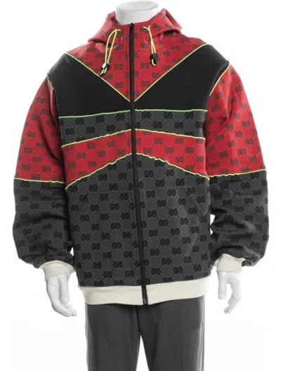 Pre-owned Gucci 2023 Gg Supreme Windbreaker W/ Tags In Red
