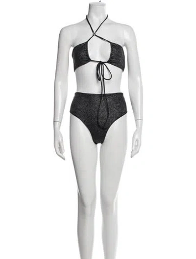 Pre-owned Gucci 2023 Glitter Accents Bikini W/ Tags In Black