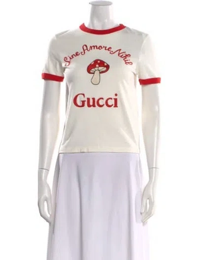 Pre-owned Gucci 2023 Graphic Print T-shirt In White