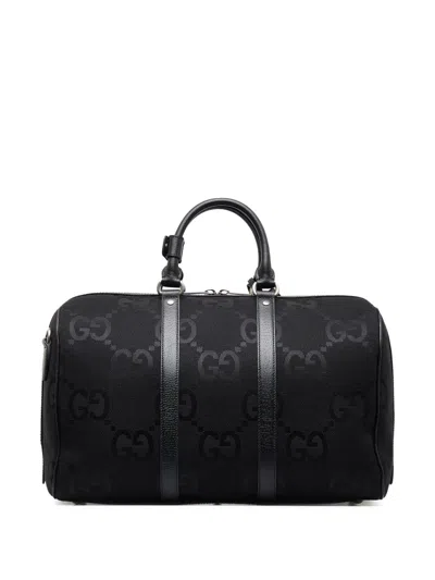 Pre-owned Gucci 2023  Small Jumbo Gg Canvas Duffle Bag In Black