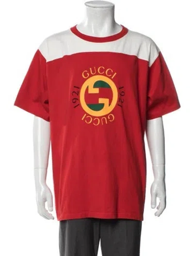 Pre-owned Gucci 2023 Interlocking Cc Logo T-shirt In Red