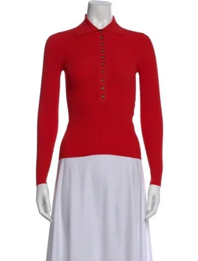 Pre-owned Gucci 2023 Long Sleeve Polo W/ Tags In Red