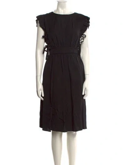 Pre-owned Gucci 2023 Midi Length Dress In Black
