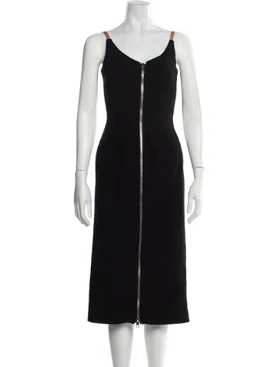 Pre-owned Gucci 2023 Midi Length Dress In Black