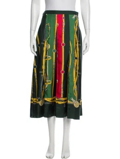 Pre-owned Gucci 2023 Midi Length Skirt In Green