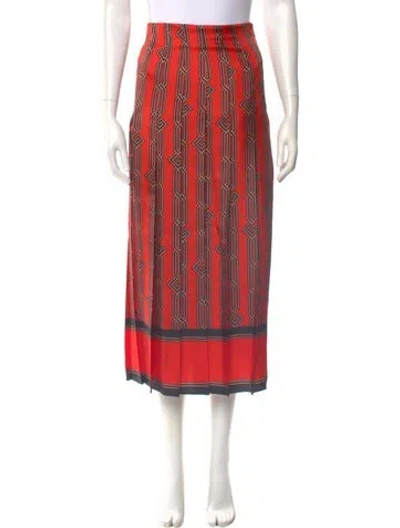 Pre-owned Gucci 2023 Midi Length Skirt In Orange