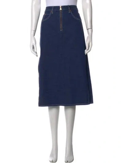 Pre-owned Gucci 2023 Midi Length Skirt W/ Tags In Blue