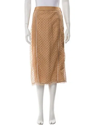 Pre-owned Gucci 2023 Midi Length Skirt W/ Tags In Neutral