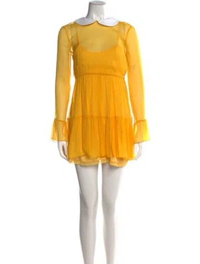 Pre-owned Gucci 2023 Mini Dress In Yellow