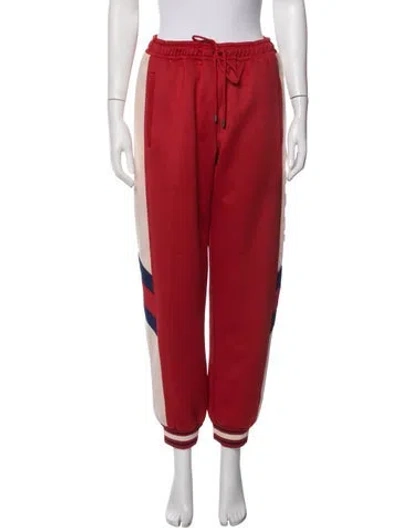 Pre-owned Gucci 2023 Neoprene Track Sweatpants W/ Tags In Red