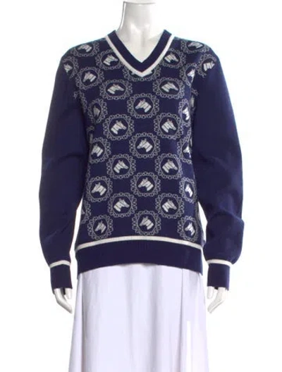 Pre-owned Gucci 2023 Printed Sweater W/ Tags In Blue