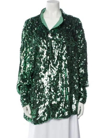 Pre-owned Gucci 2023 Printed Tunic In Green