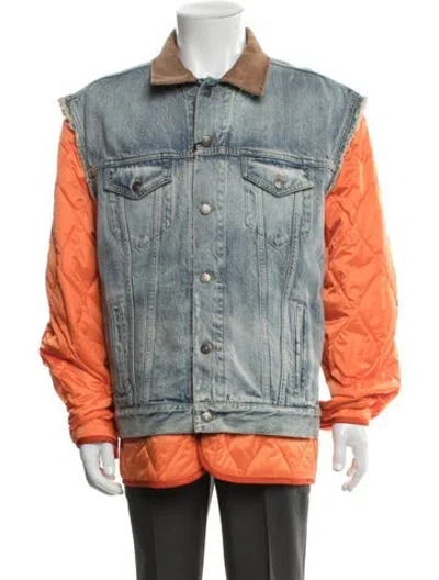 Pre-owned Gucci 2023 Reversible Jacket W/ Tags In Blue