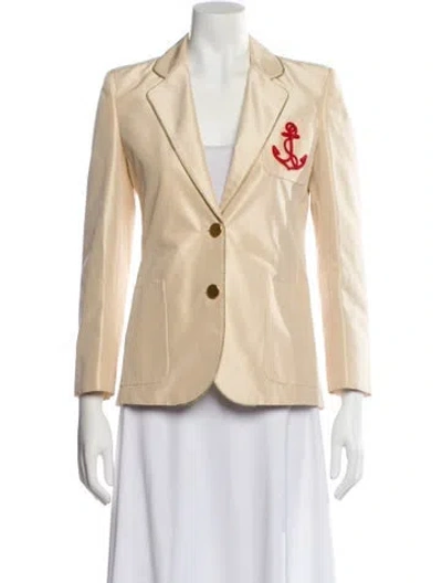 Pre-owned Gucci 2023 Silk Blazer In Neutral