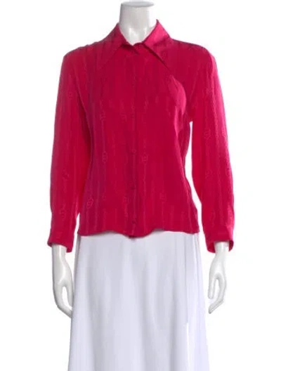 Pre-owned Gucci 2023 Silk Blouse In Pink