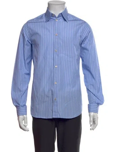 Pre-owned Gucci 2023 Striped Shirt In Blue