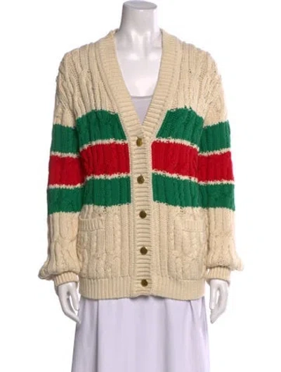 Pre-owned Gucci 2023 Striped Sweater In Neutral