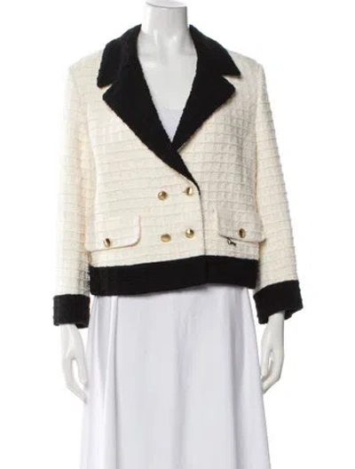Pre-owned Gucci 2023 Tweed Pattern Blazer In Neutral