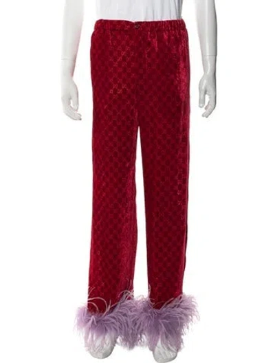 Pre-owned Gucci 2023 Velvet Pajamas W/ Tags In Red