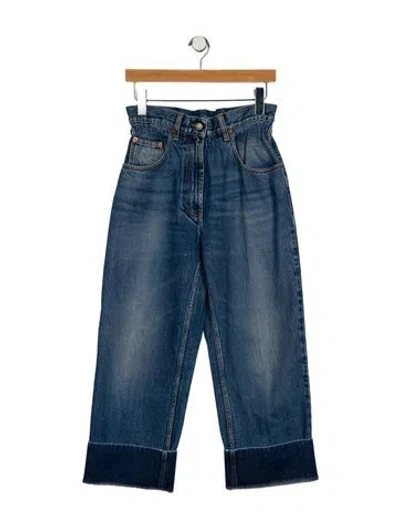 Pre-owned Gucci 2023 Wide Leg Jeans In Blue