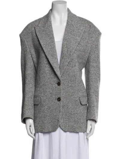 Pre-owned Gucci 2023 Wool Blazer In Gray